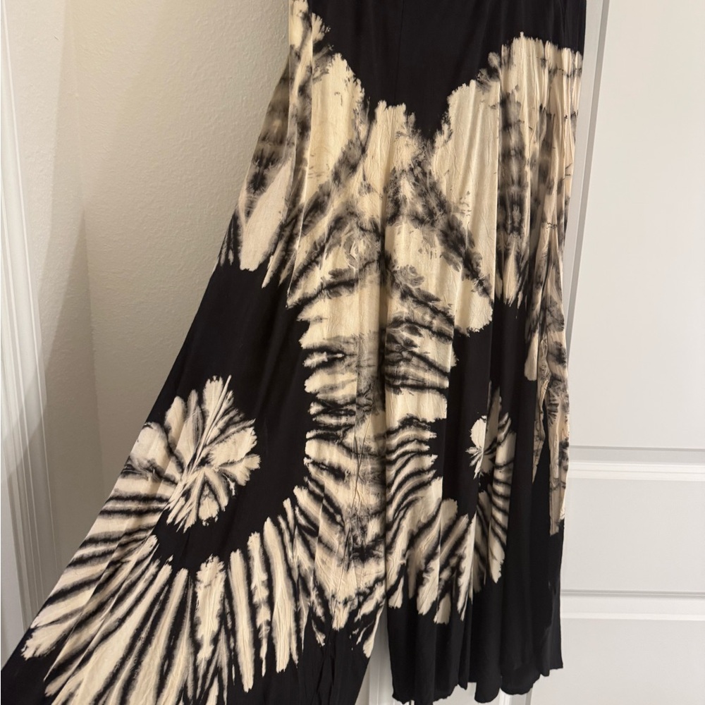 Black and Cream Tie-Dye pants